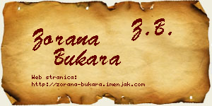 Zorana Bukara vizit kartica